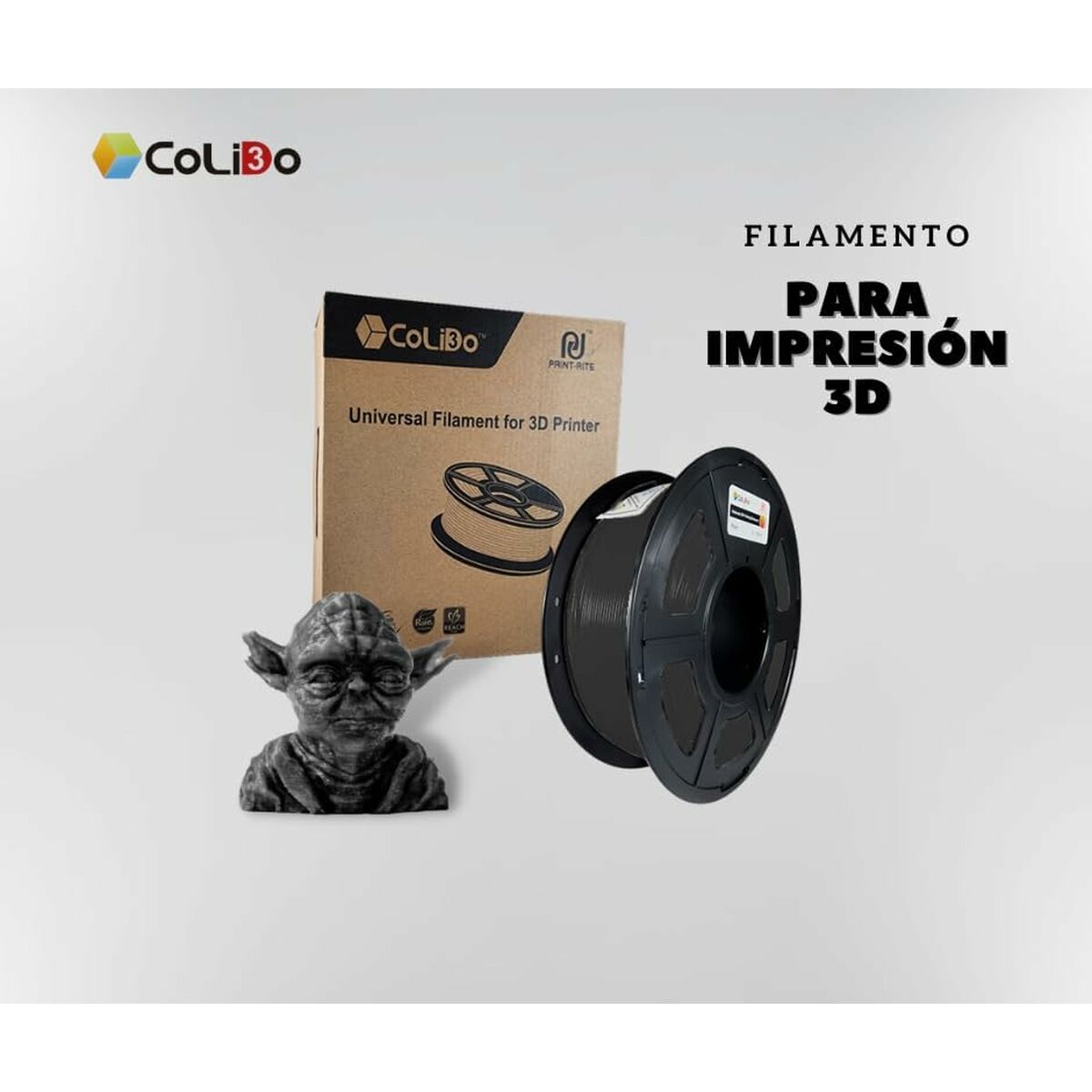 Filamentrulle CoLiDo COL3D-LCD163B Svart